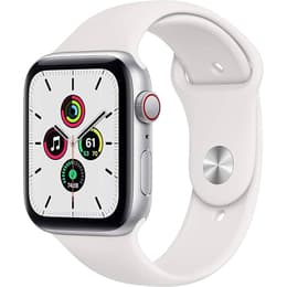Apple Watch (Series SE) 2022 GPS + Cellular 40 mm - Aluminium Argent - Bracelet sport Blanc