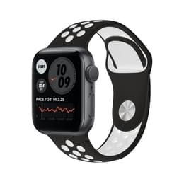Apple Watch (Series SE) 2020 GPS + Cellular 40 mm - Aluminium Gris sidéral - Bracelet sport Nike Noir/Blanc