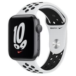 Apple Watch (Series SE) 2020 GPS 44 mm - Aluminium Gris - Bracelet sport Nike Blanc