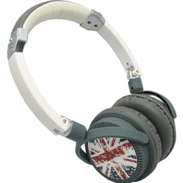 Casque filaire avec micro Omenex DJ British - Blanc