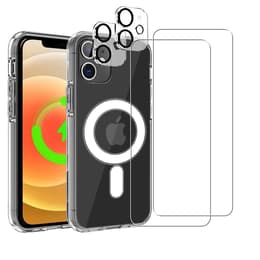 Coque iPhone 12 et 2 écrans de protection - TPU - Transparent