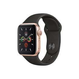 Apple Watch Series 5 (2019) GPS + Cellular 44 mm - Aluminium Gold - Bracelet sport Black