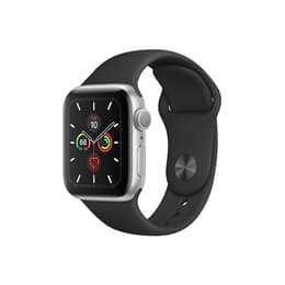 Apple Watch Series 5 (2019) GPS + Cellular 44 mm - Aluminium Silver - Bracelet sport Black