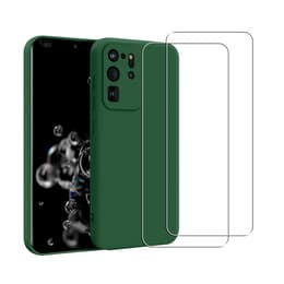 Coque Galaxy S20 Ultra 5G et 2 écrans de protection - TPU - Vert