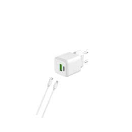 Câble et Prise Murale (USB-C + Lightning) 20W - WTK