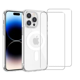 Coque iPhone 15 Pro et 2 écrans de protection - TPU - Transparent