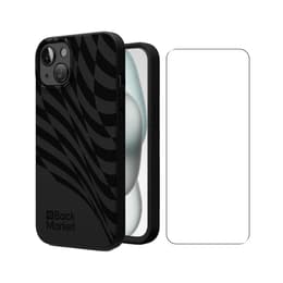 Coque Back Market iPhone 15 et écran de protection - Plastique recyclé - Noir