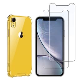 Coque iPhone XR et 2 écrans de protection - TPU - Transparent