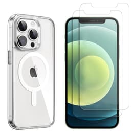 Coque iPhone 12 Pro Max et 2 écrans de protection - TPU - Transparent