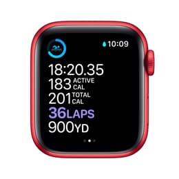 Apple Watch Series 6 (2020) GPS + Cellular 44 mm - Aluminium Red - Bracelet sport Blue